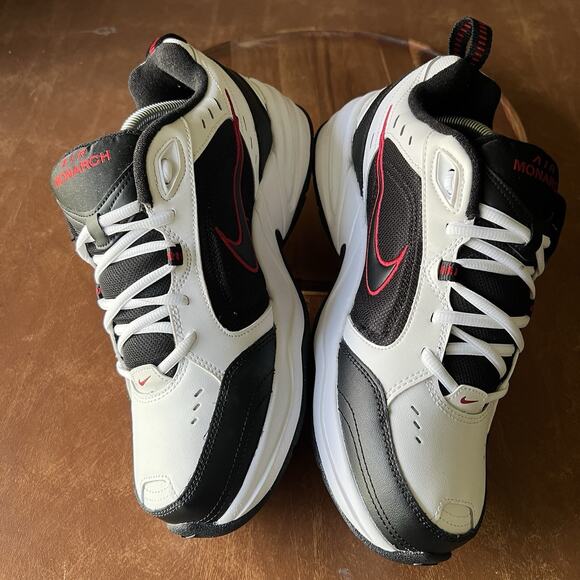 Nike Air Monarch IV Men\'s 10 Wide White Black Red Walking Shoes Sneakers main image 12